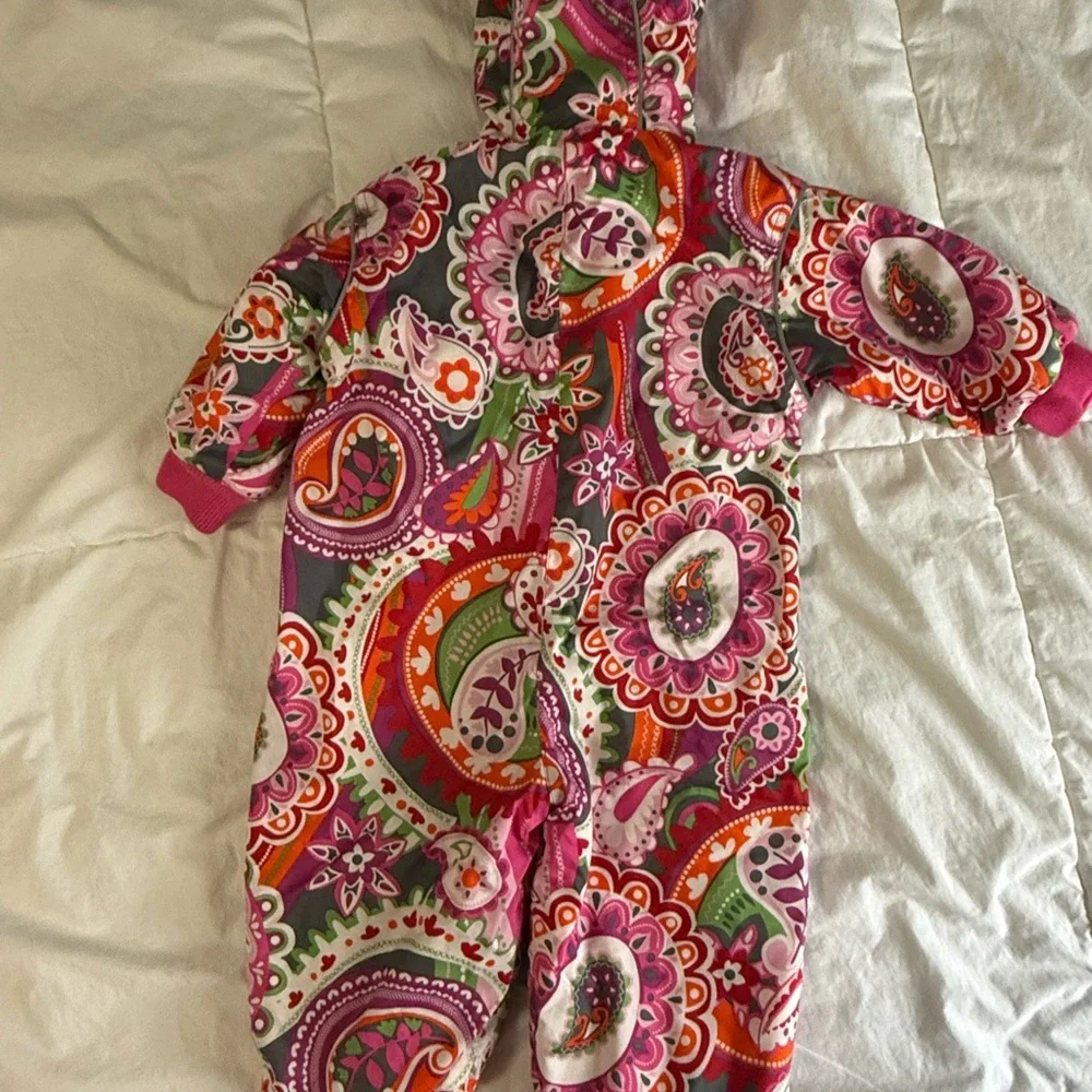 Hanna Andersson Pink and Green Snow Suit - Picture 5 of 7